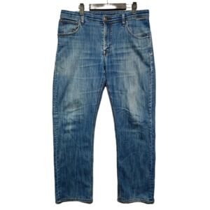 Marmot Mens Straight Leg Blue Jeans Medium Wash 34x30 Casual Denim